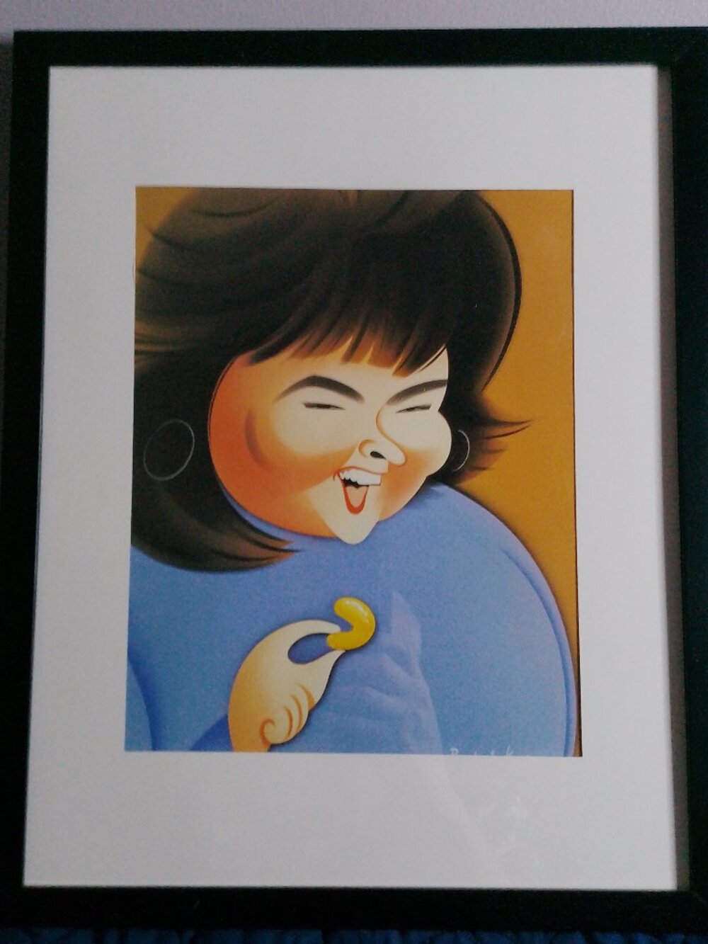 14"x12" caricature of Roseanne Barr by Risko
